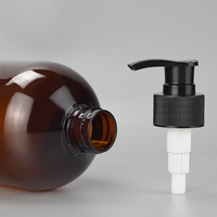 Bouteilles ambrées de 1000ml avec pompe noire Distributeur de savon liquide vide pour les mains Bouteille de shampooing en plastique