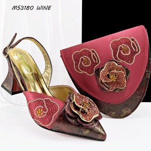 2025 <span class=keywords><strong>scarpe</strong></span> da donna di lusso Sexy alla moda all'ingrosso Mikemaycall <span class=keywords><strong>tacco</strong></span> alto Plus Size sandali e borse Set - Product Image 6