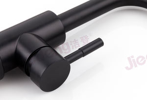 Gute Qualität Fabrik Full Set SUS304 Edelstahl Wasserhahn Mattschwarz Badezimmer Waschbecken Waschbecken Wasserhahn Einloch montage Keramik - Product Image 4