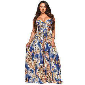 10127 pour <span class=keywords><strong>Amazon</strong></span> fronde sans manches Sexy poitrine Wrap imprimé en mousseline <span class=keywords><strong>de</strong></span> soie taille haute Mickey tour pantalon transfrontalier Europe amérique décontracté - Product Image 5