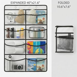 Magnetic Organizer 8 Pockets Over The Door Hanging Storage For Cruise Ships Travel Accessories <b>Shoes</b> Stainless Steel - Product Image 6