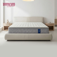 Matelas de haute qualité pour la maison et l'hôtel, emballé en rouleau, LOONGFUNG, ressorts ensachés intelligents avec latex naturel et mousse de charbon de bambou, respirant