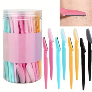 Tondeuse à sourcils inclinée en acier inoxydable personnalisée, rasoir facial écologique pour femmes - Product Image 1
