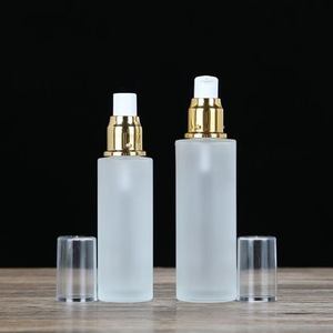 Envase de Vidrio Transparente Esmerilado para Cosméticos de Lujo, Tarro para Crema Facial con Bomba y Pulverizador, Set para el Cuidado de la Piel, Botella para Crema Facial y Loción - Product Image 4