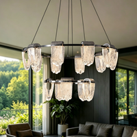 Lampe suspendue ronde en verre minimaliste moderne de luxe, style nordique simple, lustre pour restaurant