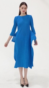 Vestido de cintura acampanada de doble cara informal de primavera 2025 para mujer, diseño coreano, estilo único de moda con volantes de Orquídea, nuevo aspecto dulce - Product Image 2