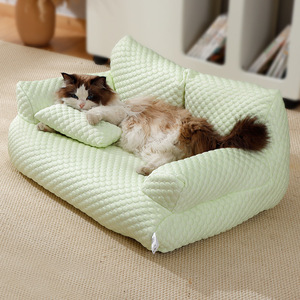 Tem's popular <b>cat</b> <b>sofa</b>, suitable for all seasons, <b>cat</b> and dog beds, removable and washable <b>cat</b> bed, open-style summer ice silk - Product Image 2