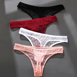 Logo personalizzato senza cuciture Traceless No Show Ice Silk a forma di V Tanga mutandine intimo donna Sexy perizoma senza cuciture per donna