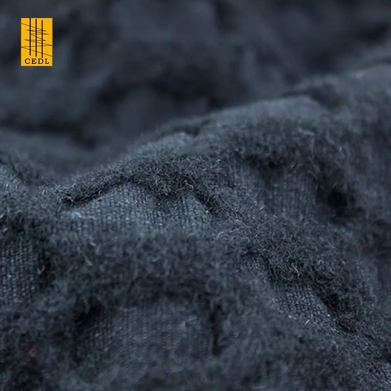 Fashion Nice Smoky Grey Solid High Quality Wool Cotton Nylon Blend Jacquard Fabric for Clothing Design or Pants or Clothes
