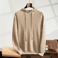 Pull à capuche en cachemire à l'odeur d'osmanthus pour homme, pull-over décontracté à manches longues, cardigan tricoté – Vente en gros