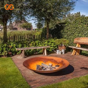 Brasero de Acero Corten con Recubrimiento en Polvo, Certificado CE, para Exteriores, Diámetro 600 800 1000, para Acampar y Calentar con Leña - Product Image 2