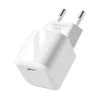 Charger Dinding Mini 20W USB C PD Fast Charging Satu Port, Adaptor Pengisi Daya Colokan US, Charger Perjalanan untuk Ponsel dan Tablet, OEM OTP