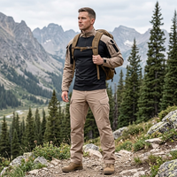 Costume pour homme à manches longues de style américain, équipement d'entraînement en plein air, uniforme tactique, polyester, séchage rapide, vente en gros