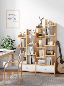 Estantería de Madera <span class=keywords><strong>Estrecha</strong></span> de Estilo Moderno, Muebles Sencillos para el Hogar, Librería Color Roble para Sala de Estar - Product Image 3