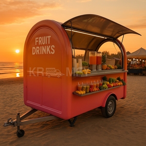 Carrito de Comida de Acero Inoxidable 2025, Camioneta de Café, Bar de Cerveza, Remolque de Pizza Halal, Cocina Móvil, Foodtruck Retro - Product Image 6