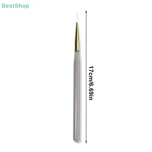 แปรงแต่งเล็บแบบบาง 5 ชิ้น – ชุดอุปกรณ์วาดภาพดอกไม้อะคริลิกและวาดเส้น - Product Image 6