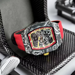 Reloj Deportivo de Alta Gama de Edición Limitada con Caja Ultrafina en Forma de Barril de Fibra de Carbono, Movimiento Automático Mecánico y Esfera de Cristal de Zafiro - Product Image 5