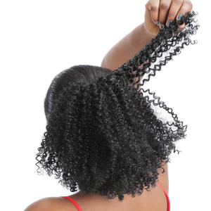 Vente en gros Perruque mignonne chignon avec rouleaux <span class=keywords><strong>de</strong></span> chenille Extensions <span class=keywords><strong>de</strong></span> cheveux synthétiques Postiche pour femmes - Product Image 3