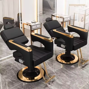 Fauteuil de Barbier Hydraulique Inclinable Nouveau Design Vintage pour Salon de Coiffure et Esthétique - Product Image 1
