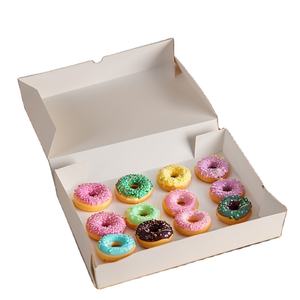 Vente en gros de boîte personnalisée pour gâteau donut donut shake <span class=keywords><strong>sushi</strong></span> pizza boîte de chaussettes chocolat donuts pique-nique boîte d'emballage en papier cookie - Product Image 1