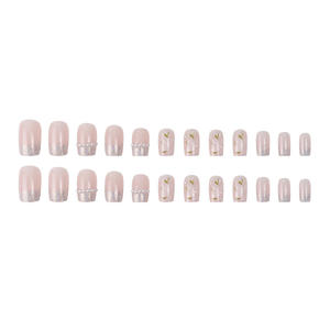 Nuevas Uñas Postizas Acrílicas Cortas con Diamantes <span class=keywords><strong>de</strong></span> Imitación para Mujer, <span class=keywords><strong>Baratas</strong></span> al por Mayor <span class=keywords><strong>de</strong></span> Fábrica - Product Image 2