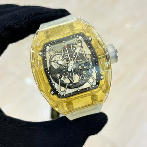 Hot Bán Trong Suốt Trường Hợp Dây Đeo Cao Su Cơ Khí Chạy Skeleton Xem Đa Quốc gia Kinh Doanh Đồng Hồ Đồng Hồ Cho Nam Giới Sang Trọng - Product Image 2