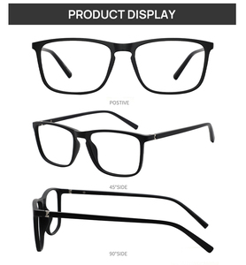 男性用メガネフレーム ブルーライトカットメガネ ライトスクエア光学眼鏡 - Product Image 4