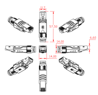 CAT8 Modular Plug FTP Tanpa Alat