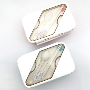 Square <b>Plastic</b> <b>Lunch</b> <b>Box</b> With Compartments Airtight Portable For Students Office Workers - Product Image 4