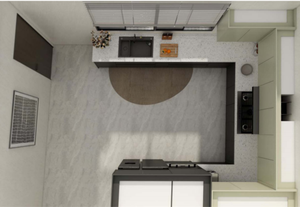 Meubles de cuisine modulaires mats de fabrication chinoise avec îlot, électroménager et accessoires, robinet de cuisine, charnières, plan de travail en marbre - Product Image 6