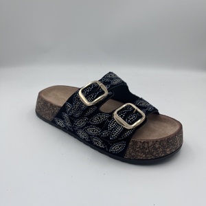 Sandali con Zeppa Viola Bohemien con Perline, Fatti a Mano, Floreali, con Doppia Fibbia, Platform, da Donna - Product Image 2