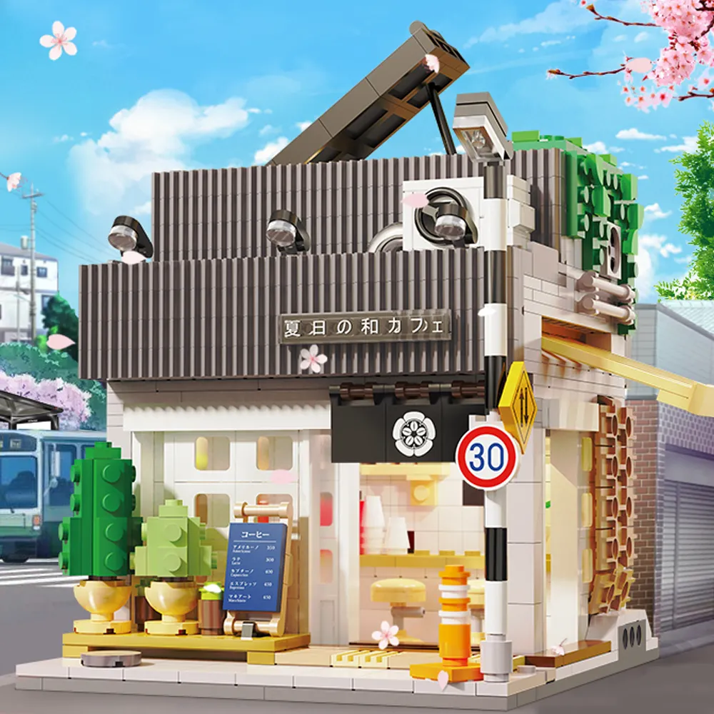 Cada C66007 Street View Serie Coffee Shop Bausteine Set Modern Japanese Build Model 1116Pcs Brick Block Kinder Geschenk Spielzeug