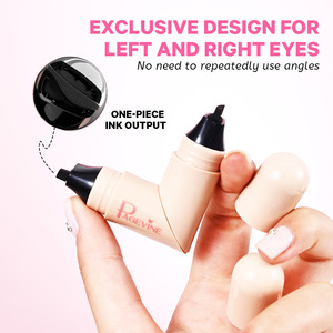 Eyeliner liquide noir et <span class=keywords><strong>marron</strong></span> mat 2-en-1 à marque privée, à séchage rapide, haute qualité, longue tenue, avec tampon pour ailes de cygne - Product Image 5