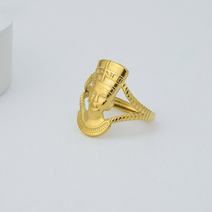 Anello per Uomo e Donna, il Fascino della Regina dell'Africa in Egitto, Anello Regolabile con Gioiello della Dea Africana - Product Image 2