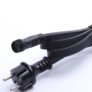 1,5 m conectable UE-Macho negro plano de alambre para iluminación decoración 220v Led <span class=keywords><strong>Cruz</strong></span> cadena de luces - Product Image 1