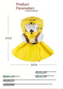 Cartouches de masques à gaz pour écran facial résistant aux alcalis acides pour la pulvérisation de pesticides <span class=keywords><strong>Protection</strong></span> chimique Huile anti-éclaboussures anti-poussière - Product Image 6