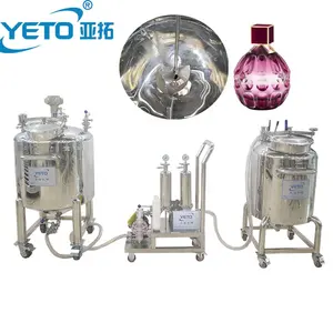 Yeto thơm Mixer dây chuyền sản xuất cho sản xuất của nước hoa Máy làm với bộ lọc Mixer Tank hai giai đoạn thiết bị tinh khiết