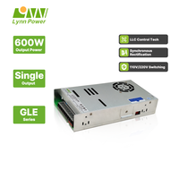Alimentation à découpage AC-DC LYNN GLE-600S-48V 12.5A 600W à sortie unique, efficacité 90%, entrée 100-240VAC, surtension 100A/230VAC, garantie 5 ans
