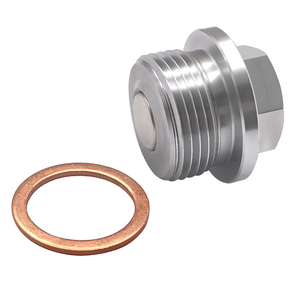 Tapón de Drenaje de Aceite Magnético de Acero Inoxidable M22x1.5 con Arandela de Cobre, Perno de Drenaje del Cárter de Aceite del Motor para Autos y Motocicletas - Product Image 4