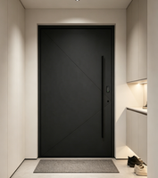 Portes d'entrée pivotantes, portes extérieures de sécurité modernes, portes à ouverture battante, portes extérieures en alliage d'aluminium pour maisons