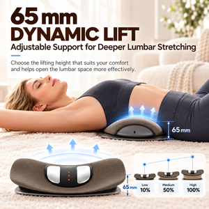 Almohada Ergonómica de Soporte Lumbar, Altura Ajustable, Masajeador de Cintura, Cojín de Espuma Viscoelástica para Sofá, Cama u Oficina - Product Image 1