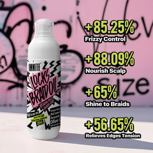 Aceite para Trenzas de Marca Privada de 200 ml para Cuero Cabelludo y Cabello, Aceite Natural Orgánico para el Crecimiento del Cabello, Reduce el Frizz, Spray para Brillo de Trenzas, OEM - Product Image 3