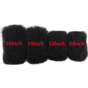 Trenzas torcidas de cabello humano a granel <span class=keywords><strong>Afro</strong></span> rizado corto negro natural para extensiones de rastas para mujer negra - Product Image 6
