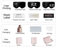 Masque oculaire lesté CM 3D profilé avec logo personnalisé pour la méditation et le yoga, masque lesté avec billes de verre, faible MOQ