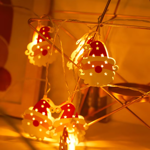 <span class=keywords><strong>Guirlande</strong></span> <span class=keywords><strong>lumineuse</strong></span> LED en fil de cuivre imperméable avec Père Noël, bonhomme de neige et rennes pour Noël, Navidad, Natal, mariage, événements, décoration de salle et de jardin - Product Image 2