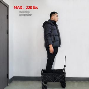 Abnehmbarer Zusammenklappbarer Faltbarer Bollerwagen für Strand und Outdoor, Tragbarer Camping-Trolley, Robuster Wagen mit Großer Kapazität - Product Image 2