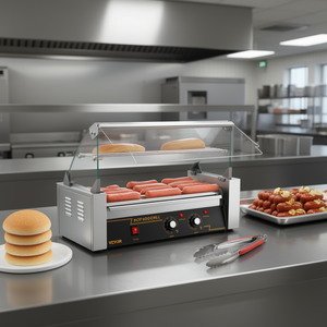 Vevor - Cocedor de Hot Dogs de 750 W, Capacidad para 12 Unidades, Control de Temperatura Dual, Máquina Comercial de Acero Inoxidable para Calentar Alimentos - Product Image 2