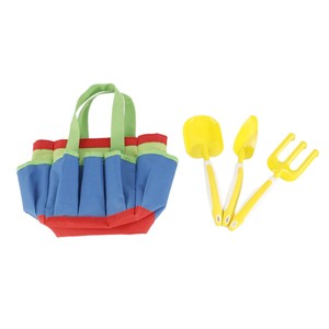 Bolsa enrollable para herramientas de jardín con 5/9 bolsillos, asa superior, para niños y adultos, uso en exteriores, color azul, rojo, verde, tela resistente - Product Image 2