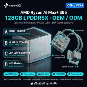 <span class=keywords><strong>Mini</strong></span> <span class=keywords><strong>PC</strong></span> à Refroidissement Liquide AMD Ryzen AI Max+ 395 128 Go LPDDR5X 2 To SSD WiFi7 2.5G LAN Station de Travail de Bureau Prend en Charge le LLM Local 70B - Product Image 1