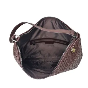 Factory Price PU Leather Woven Shoulder Bag Large Capacity Handbag Hobo Bag Underarm Bags